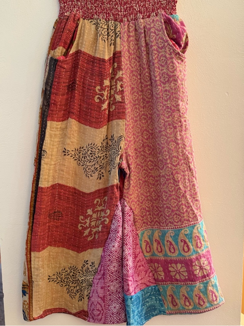KANTHA Wide leg pants • Item 19 • One size fits most. Boho Handmade Festival
